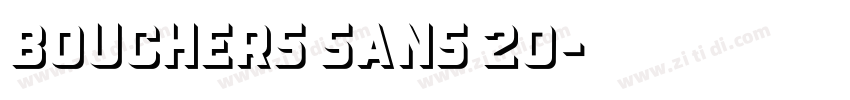 Bouchers Sans 20字体转换